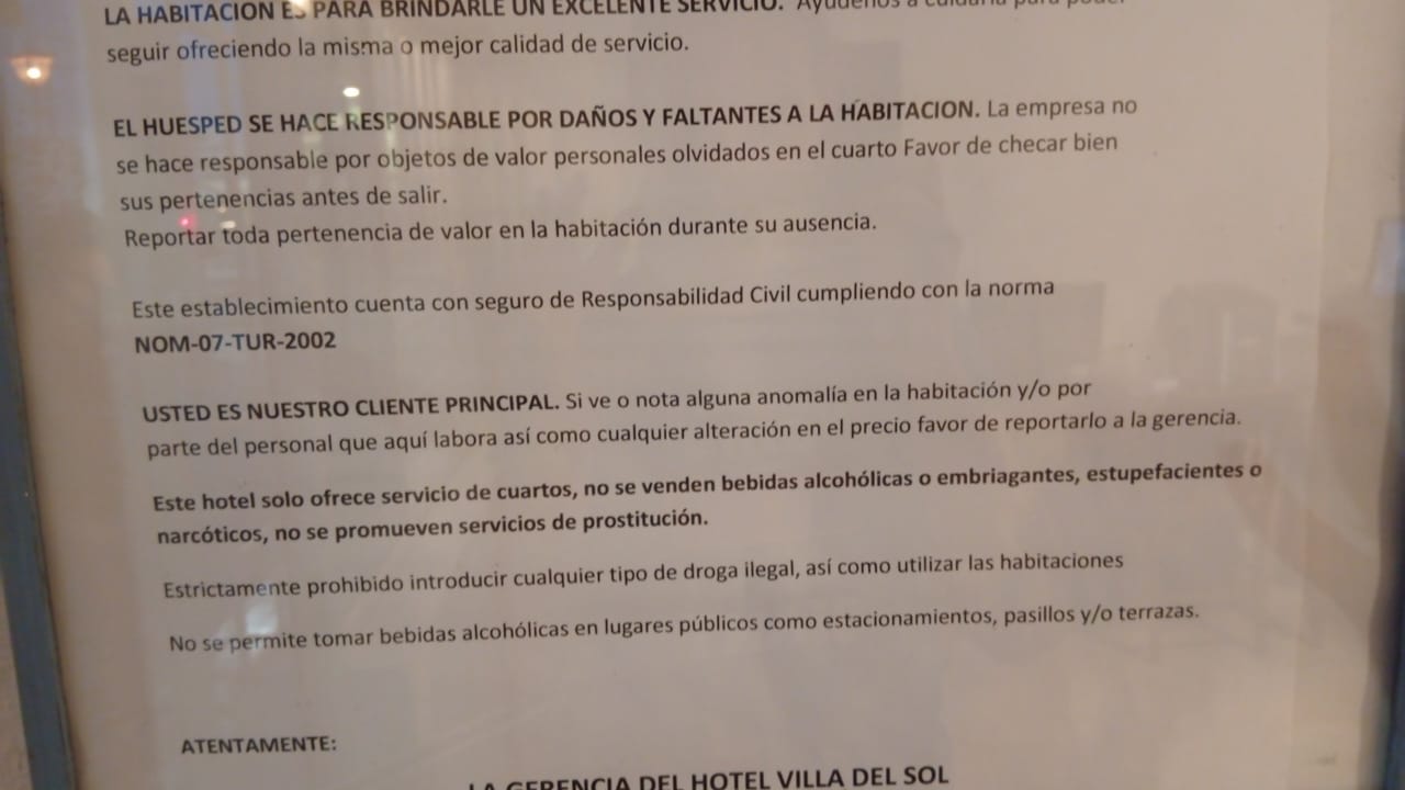 Reglas oficiales de habitacion segundia seccin